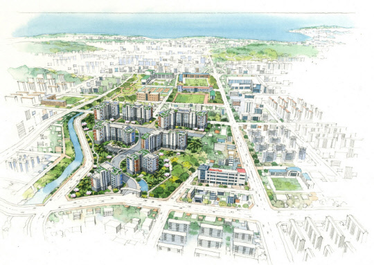 동홍동 센트레빌 조감도. <동부건설 제공>